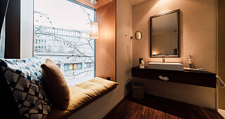 Blue City Hotel Schreibtisch Arbeitsplatz